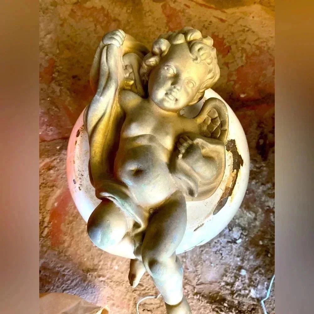 Vintage 1930s Cherub Angel Wall Hanging Plaque​​